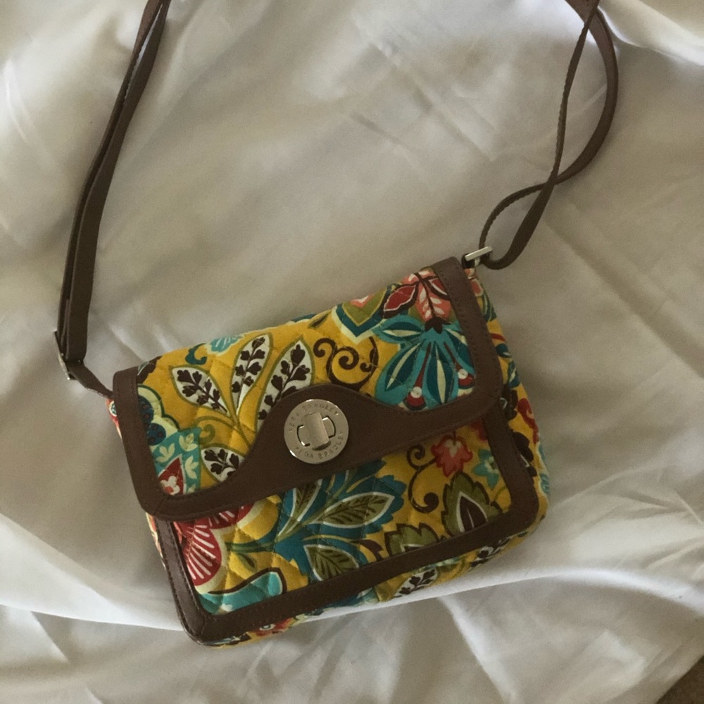 Vera Bradley Leather/Yellow Crossbody Bag